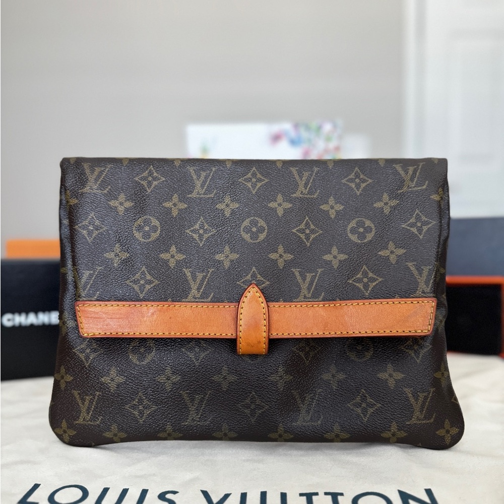 Louis Vuitton Monogram Pliante fold over clutch